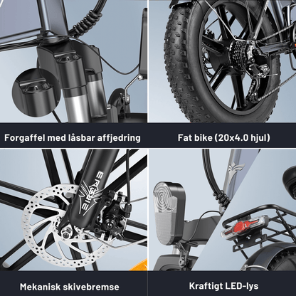 750W foldbar elcykel – ENGWE EP-2 PRO med imponerende batterilevetid.
